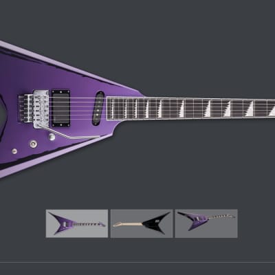 ESP Alexi Laiho Signature Ripped 2024 Custom Shop- Purple Fade Satin with Pinstripes image 1