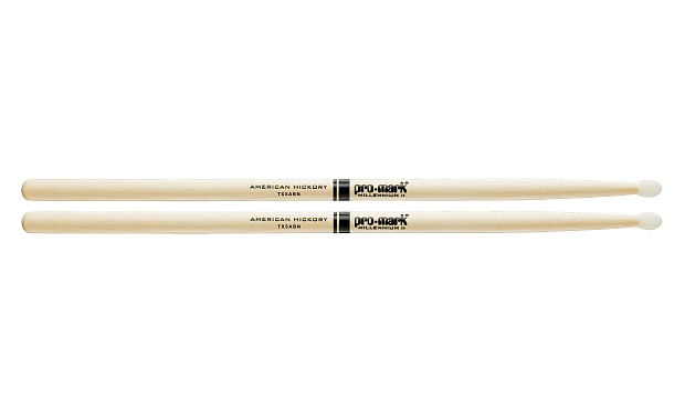Pro-Mark TX5ABN Hickory 5AB Nylon Tip Drum Sticks (Pair) image 1
