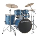 Ludwig Element Evolution 5pc Drum Set w/Zildjian ZBT Cymbals - 22" - Blue Sparkle
