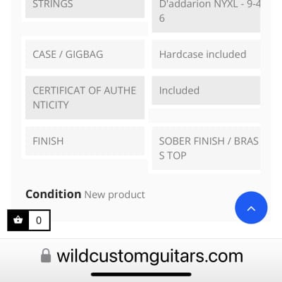 Wild Custom Guitars Chronograph 2010s - Engraved Metal Top image 15