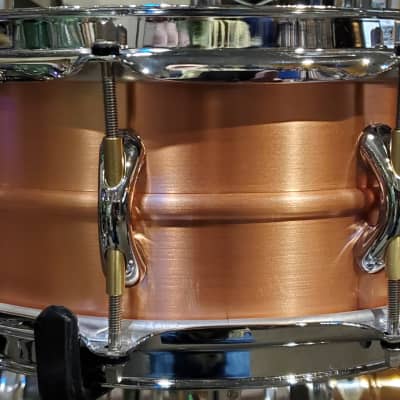 Pearl Sensitone Copper Beaded 5x14 Snare Drum image 3