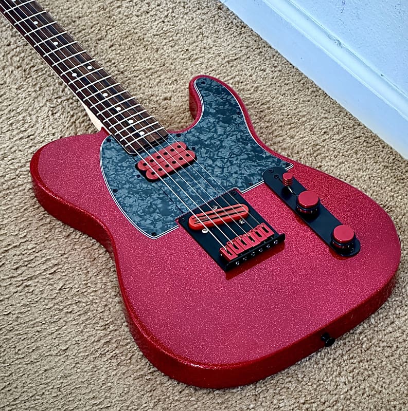 Squier bullet red sparkle outlet limited edition telecaster