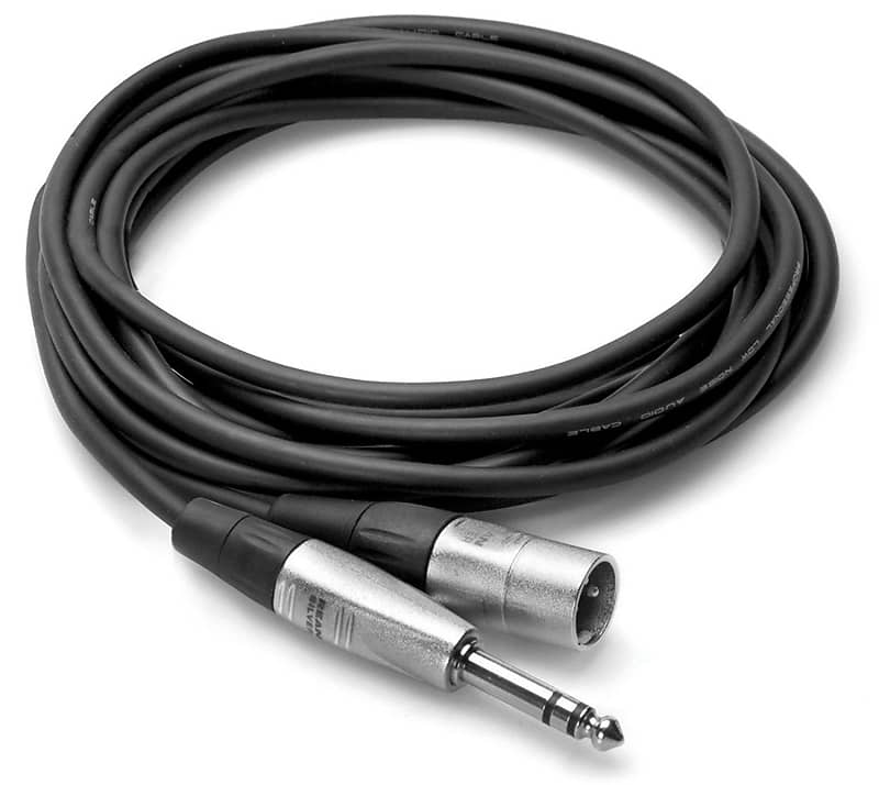 Hosa HSX-050 Pro Balanced Interconnect, REAN 1/4"" In TRS to XLR Male, 50ft image 1