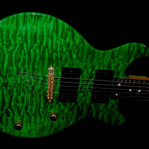 Spalding Guitar Technology Custom 2001 Green Flame.  Hand Built.  One Off. Orphaned. Rare. image 6