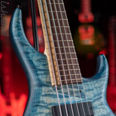 MTD 635-24 6-String Bass Quilt Maple Blue Burst Satin image 3