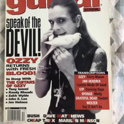Guitar School Magazine Back Issue December 1995: Ozzy