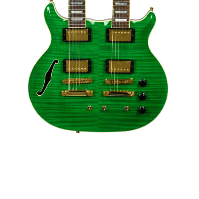 1999 Hamer Artist Double Neck Semi Hollow - 1 of a Kind - in Trans Emerald Green 949476 for sale