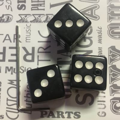 SGM Dice Knobs for Solid Shaft Black & White image 2