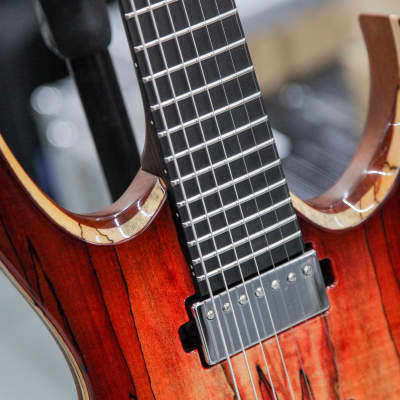 Mayones Duvell 7 Elite 2019 Spalted Maple Amber image 9