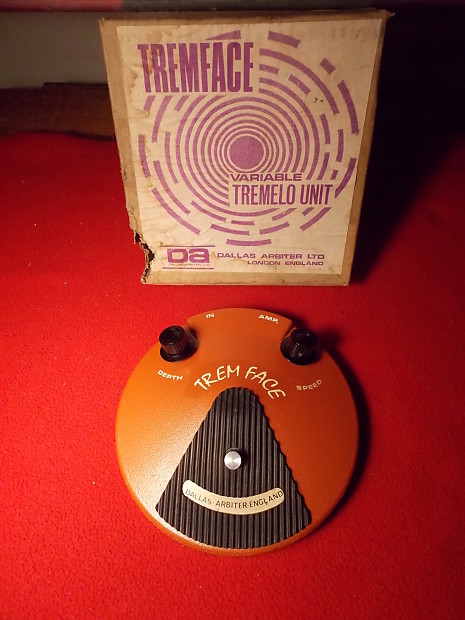 NOS Dallas Arbiter England Trem Face Tremolo Pedal 100% Original w/ BOX.  MINT!!