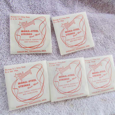 Gibson Banjo Strings In Box 50's-60's Gibson No 573 Banjo Strings Case Candy For Gibson & Other Banjos image 5