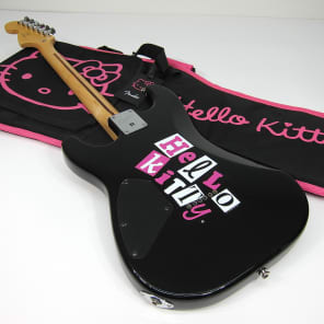 Beautiful Fender Hello Kitty Licensed Stratocaster Guitar with Black & Pink Hello Kitty Gig Bag! image 4