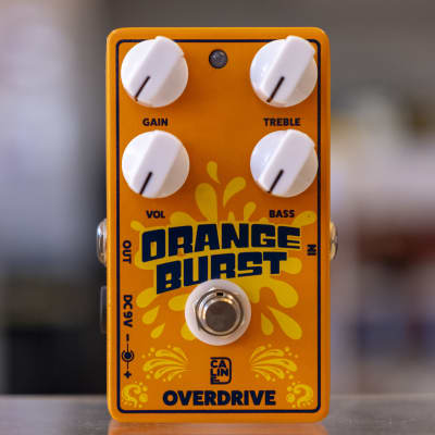 Caline CP-18 Orange Burst Overdrive Guitar Pedal (Graphic) for sale