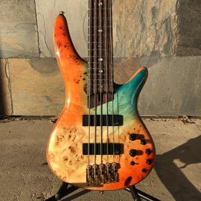 Ibanez SR1605DW 5 String Electric Bass Autumn Sunset Sky image 2