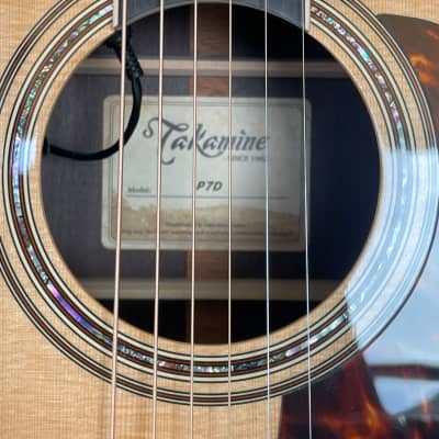 Takamine P7D Pro Series 7 Dreadnought Acoustic/Electric Guitar 2010s - Natural Gloss image 4