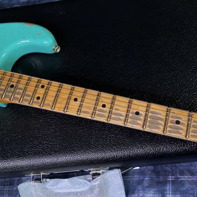 NEW ! 2023 Fender Custom Shop 69 Heavy Relic Stratocaster - Seafoam Green - Handwound PU's Jimi Hendrix Vibe - 7.7 lbs - Authorized Dealer image 5