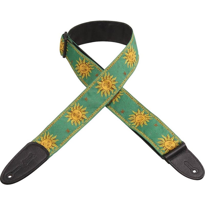 Levy's MPJG 2" Jacquard Weave Guitar Strap, Green image 1