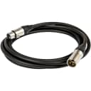 Asterope Pro Stage XLR Microphone Cable Regular Black 40 ft.