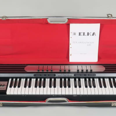 Elka Rhapsody 610 string synthesizer + volume pedal + hardcase (serviced)
