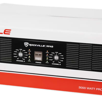 (2) Rockville RSG15.4 15" PA Speakers + Rockville RPA9 Amp + Stands+Cables+Case image 11