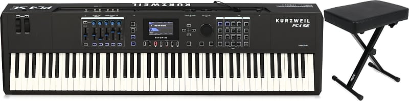Kurzweil PC4 SE 88-key Performance Controller / Synth Workstation  Bundle with On-Stage KT7800 Three-Position X-Style Bench image 1
