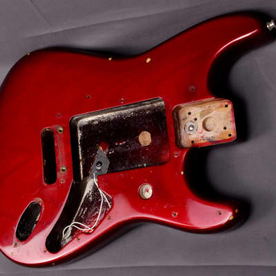 1997 Vintage Fender Stratocaster Plus Body Crimson Burst Original USA Strat 1990's image 3