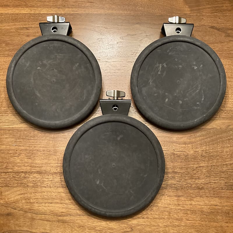 3 × Roland PD5 8.5” SingleZone Electronic Drum Pad Triggers Reverb