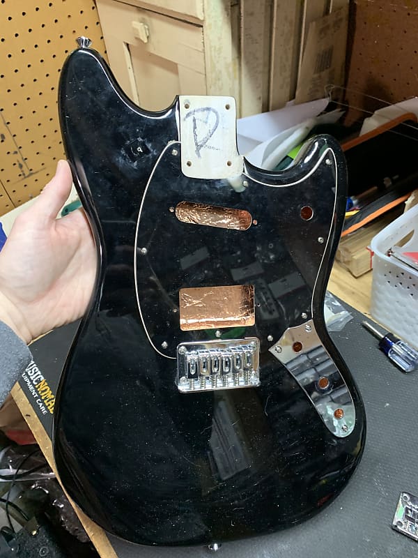 Squier Mustang Black Body Project | Reverb