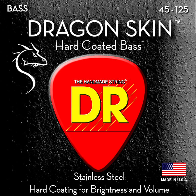 DR DSB5-45 Dragon Skin Bass Guitar Strings 45-125 five-string set image 1