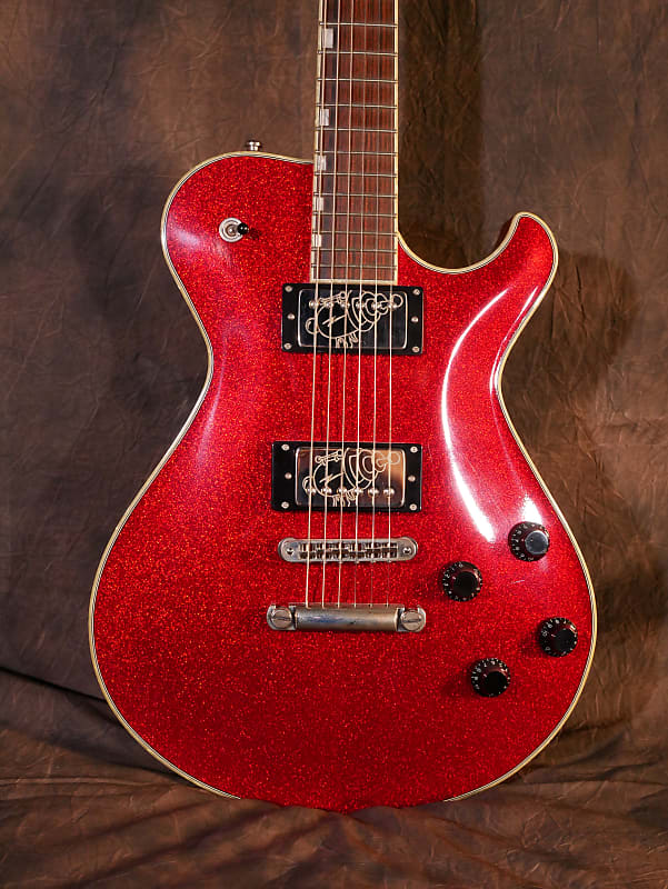 Knaggs Steve Stevens Signature SS2 Single Cutaway Red Glitter | Reverb