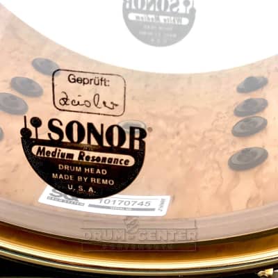 Sonor SQ2 Heavy Maple Snare Drum 13x7 Scandinavian Birch Gloss w/Gold Hardware image 5