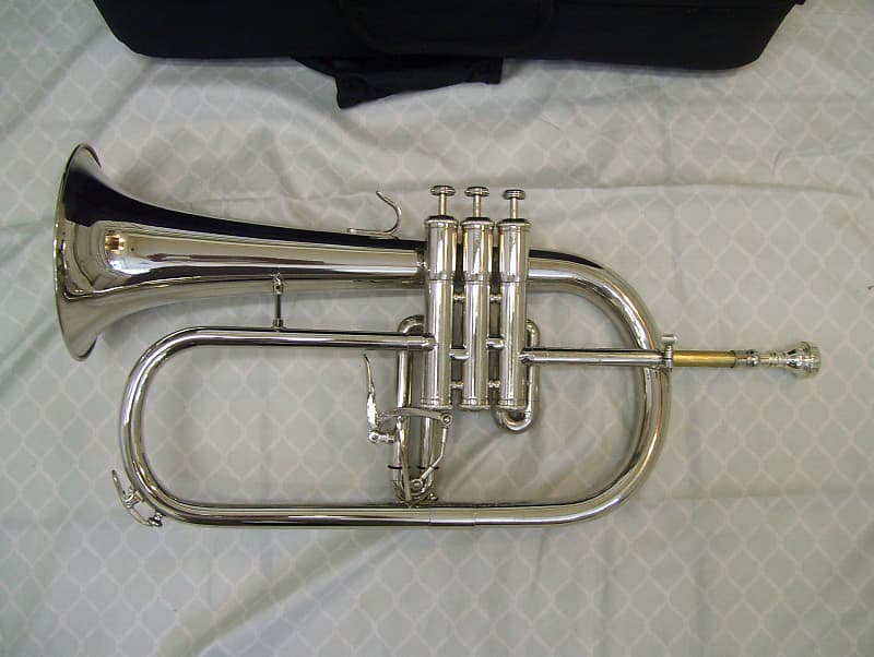 Silver Flugelhorn with trigger. Reverb
