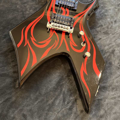 B.C. Rich KKW30 Kerry King Signature Warlock Ghost Flame Shadow Black |  Reverb