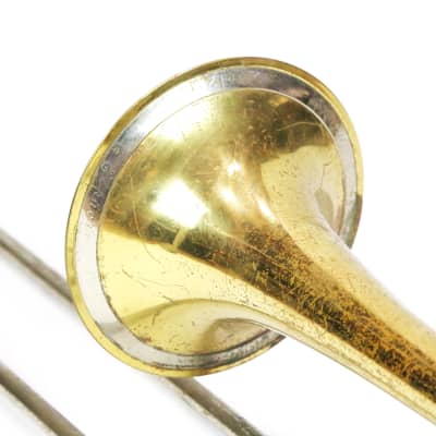 1960s Getzen Super Deluxe Tenor Trombone Brass Chrome Jazz Band Studio Stage Model Instrument Horn Made in USA Original Hard Shell Case (T178) image 16