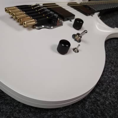 KOLOSS GT-6H Aluminum body headless Carbon fiber neck electric guitar White image 7