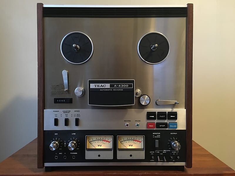 Vintage Teac A-4300 1/2 Track Stereo 1/4 Reel to Reel Tape Deck