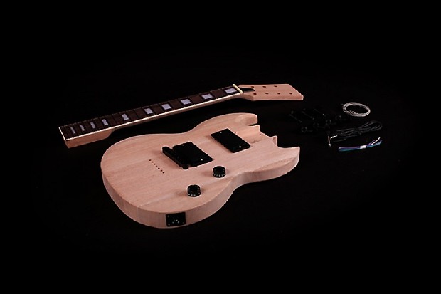 DIY Electric Guitar Kit SG Style 7 String Mahogany Bolt-On Neck image 1