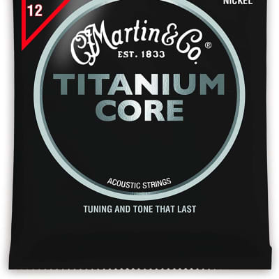 Martin Titanium Core Nickel Wrap Acoustic Guitar Strings Light Tension 12-55 image 1