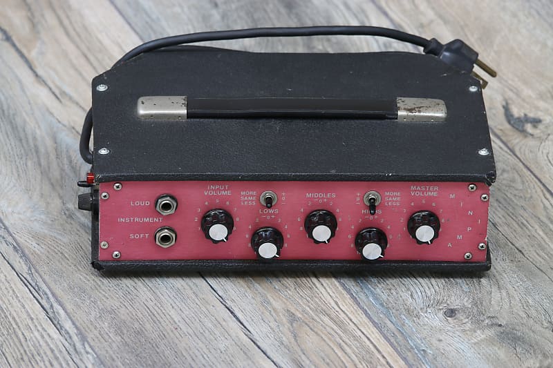 Crazy RARE! Walter Woods Min Amp 1 1970 Black and Red Mi100 | Reverb