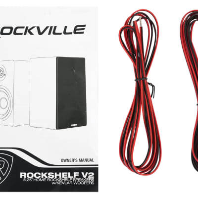 Pair Rockville RockShelf 58C Classic 5.25" Home Bookshelf Speakers w/37" Stands image 13