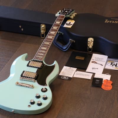 MINTY! 2019 Gibson Limited Edition Custom ’61/’59 Fat Neck Les Paul SG Standard VOS Kerry Green + COA OHSC & Video Demo image 1