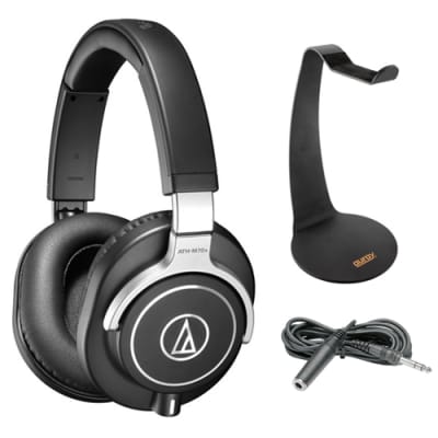 Audio-Technica ATH-M70X Headphones Bundle with Fostex ST300 Headphone Stand