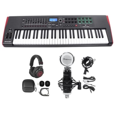 Novation IMPULSE 61-Key Ableton Live Keyboard Controller+Headphones+Mic image 12