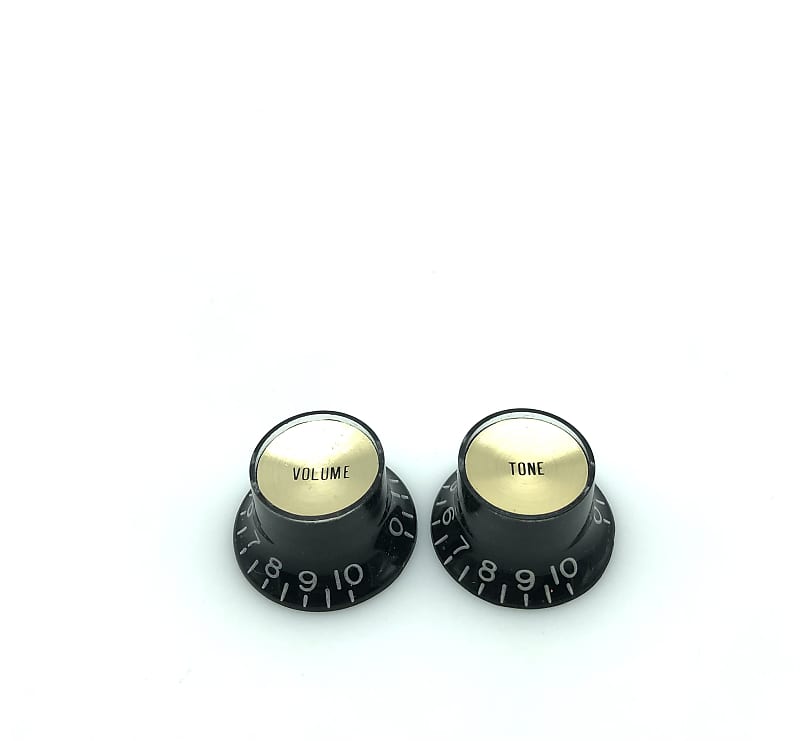 2 Gibson Small Font Top Hat Reflector Knobs Volume Tone Reverb
