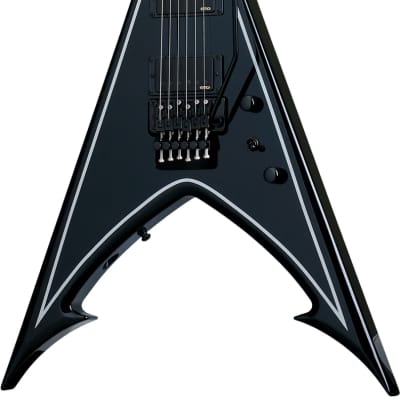 Schecter RavenDark V FR Abbath Signature Gloss Black with Silver Pinstripes image 1