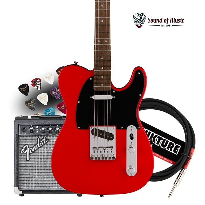 Squier Sonic Telecaster Package W/Amp, Cable, & Picks Reverb