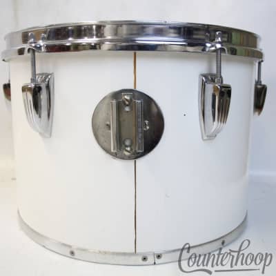 *Ludwig 13x9"White Cortex Concert Tom Drum Blue/Olive 6Ply Maple USA Vintage 80s image 4