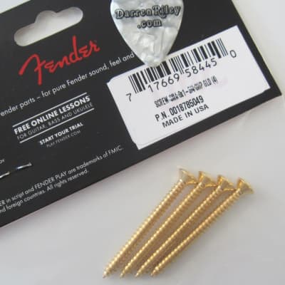Fender USA Neck Mounting Screws Gold 0018785049 image 2