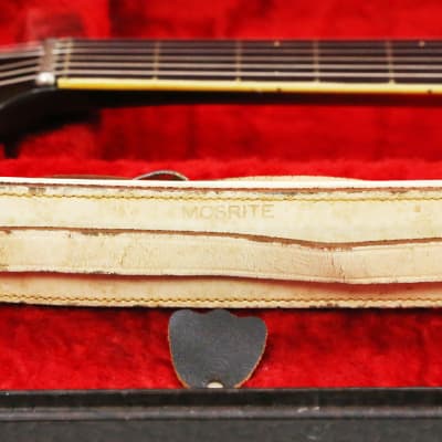 1963 Mosrite The Ventures Model MK I Vintage Electric Solidbody Guitar – RARE 100% Original Early ’63 Side Jack Set Neck Type 1 Vibramute w/ Binding & Orig. Hard Case (0148) image 4