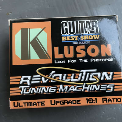Kluson Revolution 19:1 ratio tuners chrome H mount fits Fender Strat & Tele KRH-6BX-C image 2